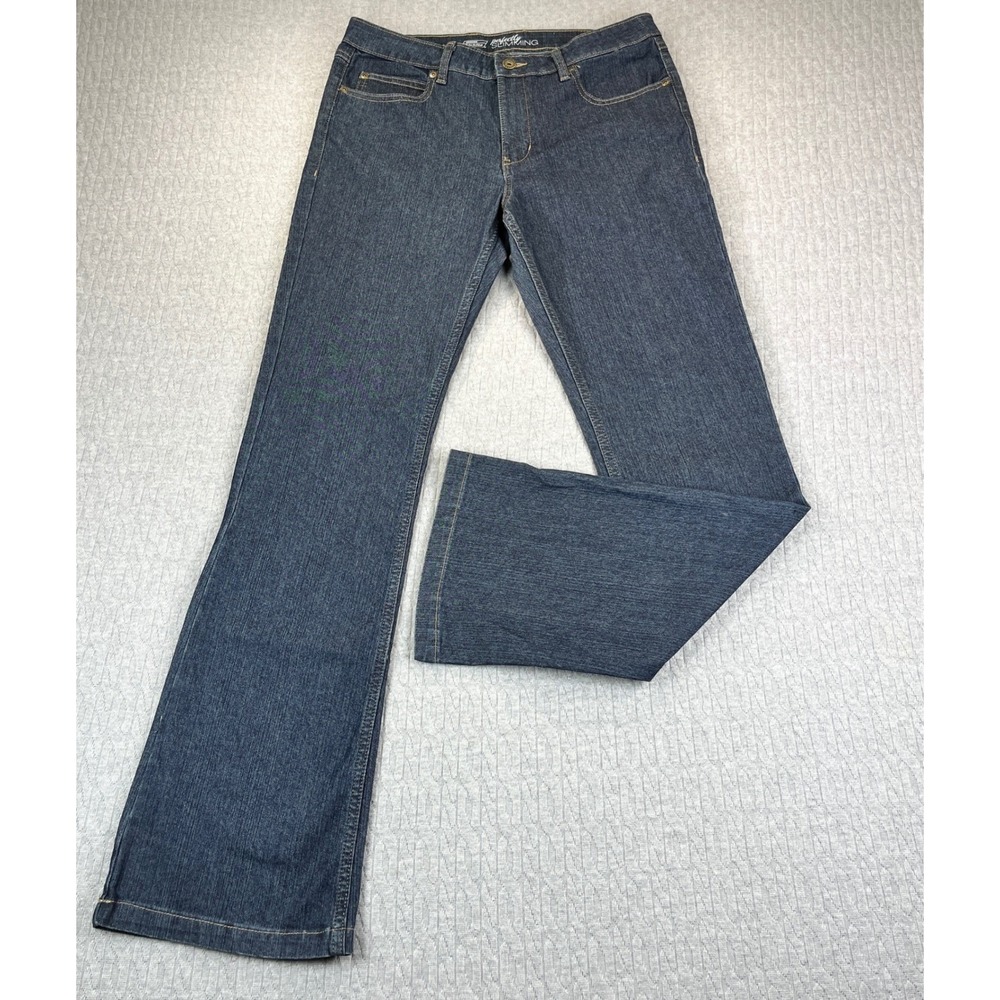 New Dickies Bootcut  Flare Leg Dress Jeans Women 6R/30X32 Dark Wash